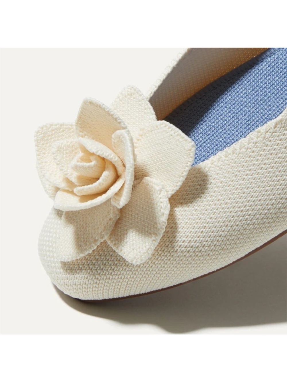 NWOT Rothy's The Petal Square Flats in White Ivory size 7 - Picture 2 of 12